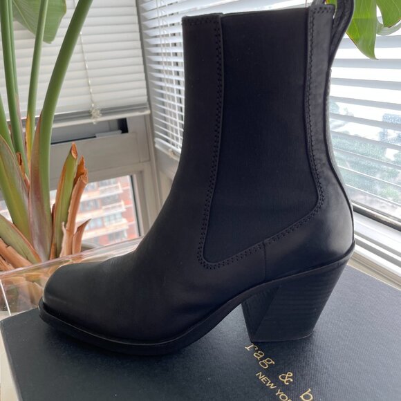 RAG & BONE Axis Chelsea Boot/ Color: Black - Picture 5 of 9